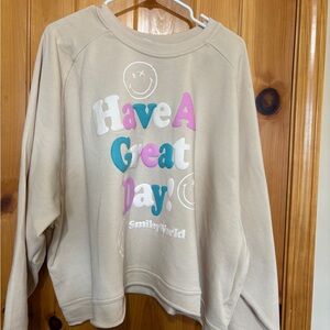 SmileyWorld Beige Graphic Sweatshirt